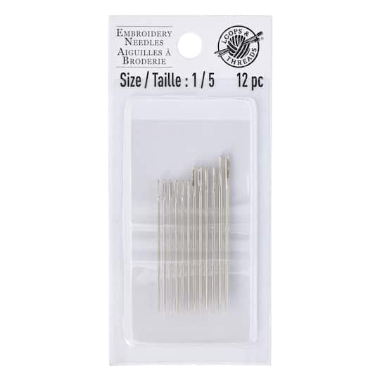 18 Packs: 12 ct. (216 total) 1/5 Embroidery Needles by Loops & Threads™